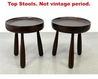 Lot 380 Pair Jean Royere style Dish Top Stools. Not vintage period. 