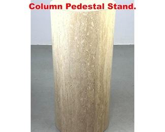 Lot 414 Laminate Faux Travertine Column Pedestal Stand. 