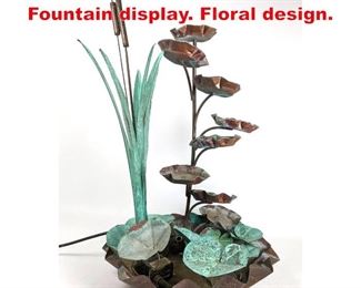 Lot 422 Mixed Metal Water Fountain display. Floral design.
