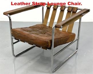 Lot 449 STENDIG Chrome and Leather Strap Lounge Chair. 