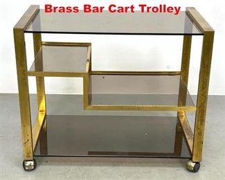 Lot 460 Gabriella Crespi Style Brass Bar Cart Trolley