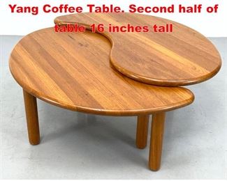 Lot 466 Danish Modern Teak Yin Yang Coffee Table. Second half of table 16 inches tall