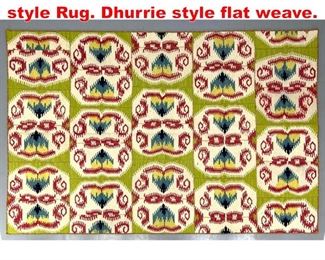 Lot 476 8 10 x 5 9 Woven Tribal style Rug. Dhurrie style flat weave. 