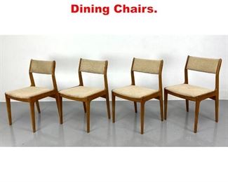 Lot 477 Set 4 Danish Modern Teak Dining Chairs. 