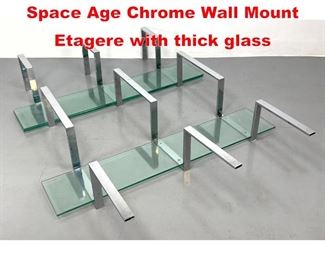 Lot 495 TriMark Philadelphia Space Age Chrome Wall Mount Etagere with thick glass