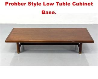 Lot 509 Mid Century Modern Probber Style Low Table Cabinet Base. 