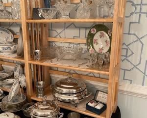 Antique and vintage glass, crystal and silver plate