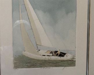 Sailing
Takes me away to where I've always heard it could be
Just a dream and the wind to carry me
Soon I will be free. -Christopher Cross                                  Print by Frank Kaczmarek