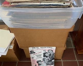 Several boxes of great sheet music.