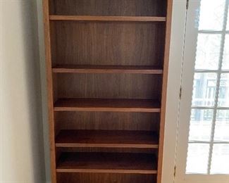 Pair of walnut bookcases.