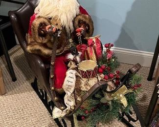 Santa  with sleigh 
Large Beautiful decorative piece   
