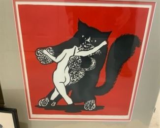 Jack McLarty “Cat Dancing” 14” x 15” Limited Edition 18/40