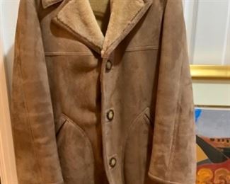 Vintage Brooks Bros Shearling Coat Size 38