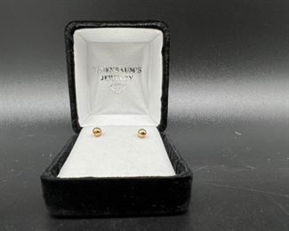FCF017 Tenenbaum Jewelry 14Kt Gold Ball Post Earrings .013g