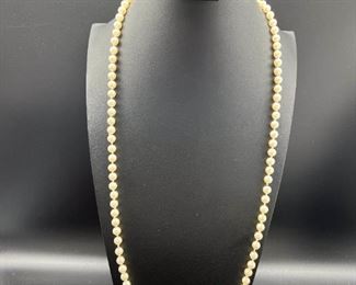 GG064 Single Strand Cultured Pearl Necklace