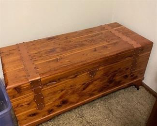 Cedar chest. Unmarked.