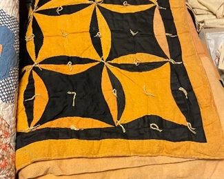 Back of this quilt is made from feed sacks