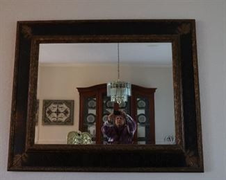 Ornate Black and Gold Mirror