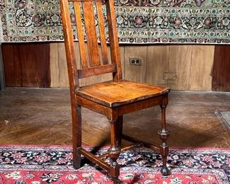 JOSEPH L. SHOEMAKER & CO. SIDE CHAIR  |  Philadelphia, PA, late 19th/early 20th century, with urn form carved legs and feet, a great piece! - l. 19 x w. 15 x h. 37 in.