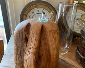 driftwood oil lamp