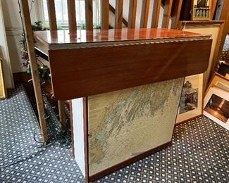 Bar table w/ chart of Down East