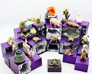 Assortment of Rucinni Bejeweled Trinket Boxes (Total of 22)