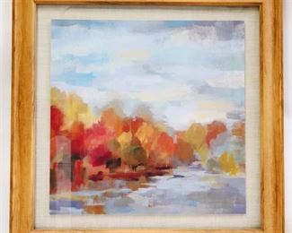 Large Acrylic on Canvas Painting "October Dreamscape" by Silvia Vassileva