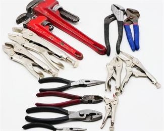 Assortment of Pliers (Total of 13)