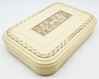 Vintage Marshall-White Co. Ornate Plastic Storage Box