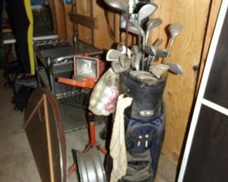 Golf Set of Clubs and Bag - Trailer Wheel Rims