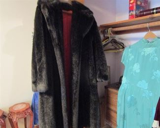 Faux fur vintage coat