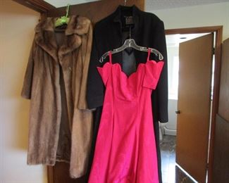 Mink coat and vintage clothing