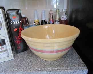 Huge pottery vintage bowl 