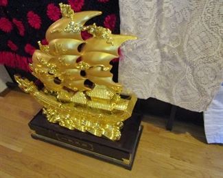 Huge gold ship