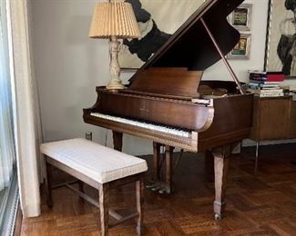 Steinway M,  Parlor Grand Piano and Bench, 1922