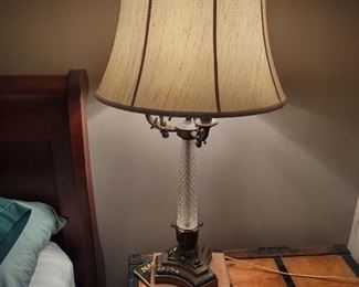Vintage Clear Crystal Lamp 