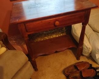 Vintage Oak Side Table 