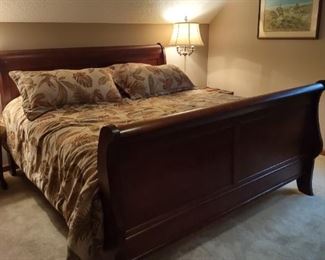 King Size Cherry Sleigh Bed