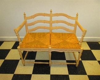 French Country Two-Seat Bench