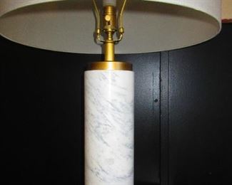 One (of a Pair) of Marble Lamps