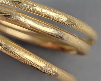 Antique Chased Gold Bangles