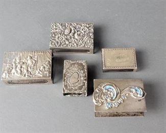 Antique Sterling Match Covers