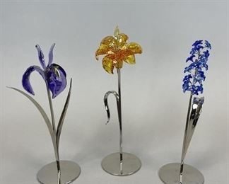 Swarovwski Flower Figurines