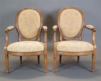 Pair of Antique French Bergere Chairs
