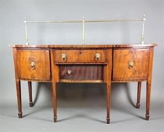Mid 19th C. English Regency-Style Sideboard Credenza / Bar or Liquor Cabinet