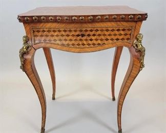 Antique 18th C. Louis XV French Marquetry & Ormolu Dressing Table