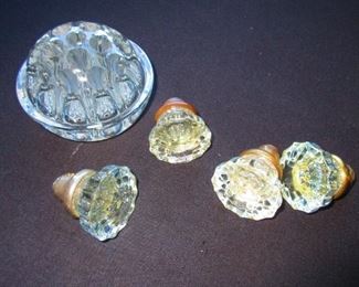 Chrystal Door Knobs and Flower Frogs