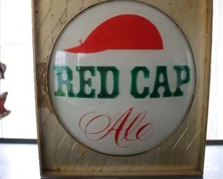 Lighted Red Cap Ale sign