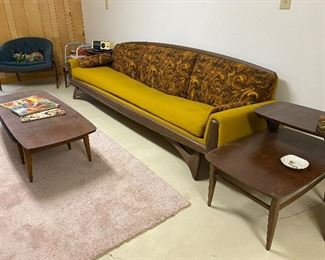 MCM living room set including boomerang/butterfly coffee table