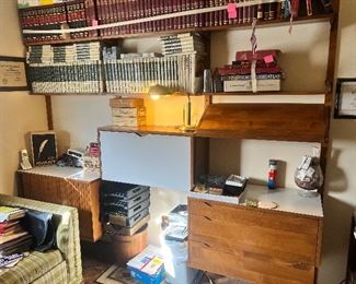 Mid century modern desk/wall unit